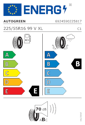 Etichetta per gomma: AUTOGREEN, SPORTMACRO SSC3 225/55 R16 99V Estive