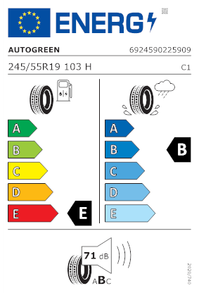 Etichetta per gomma: AUTOGREEN, SPORTMACRO SSC3 245/55 R19 103H Estive