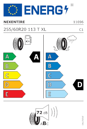 Etichetta per gomma: NEXEN, ROADIAN HTX 2 255/60 R20 113T Estive