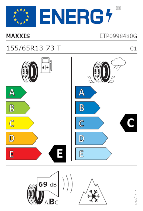 Etichetta per gomma: MAXXIS, ARCTICTREKKER WP-05 M+S 3PMSF 155/65 R13 73T Invernali