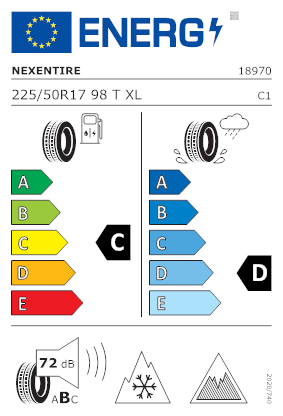 Etichetta per gomma: NEXEN, WINGUARD ICE 3 225/50 R17 98T Invernali