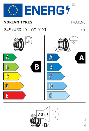 Etichetta per gomma: NOKIAN, POWERPROOF 2 XL MFS 245/45 R19 102Y Estive