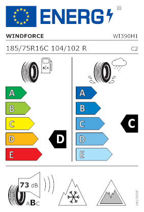 Etichetta per gomma: WINDFORCE, ICE-SPIDER 8PR 185/75 R16 104R Invernali