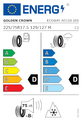 Etichetta energetica pneumatico GOLDEN CROWN AD159