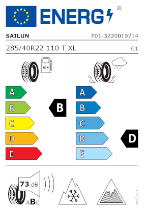Etichetta per gomma: SAILUN, ICE BLAZER ARCTIC EVO XL 285/40 R22 110T Invernali
