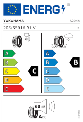 Etichetta per gomma: YOKOHAMA, BLUEARTH-ES ES32 205/55 R16 91V Estive