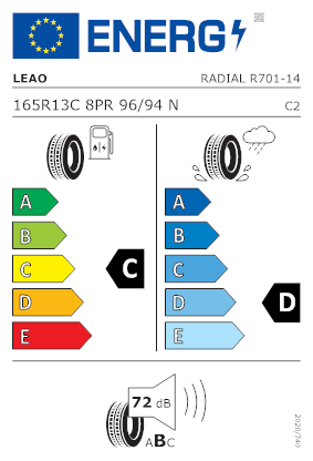 Etichetta per gomma: LEAO, GRIP VAN 2 165/ R13 96N Invernali