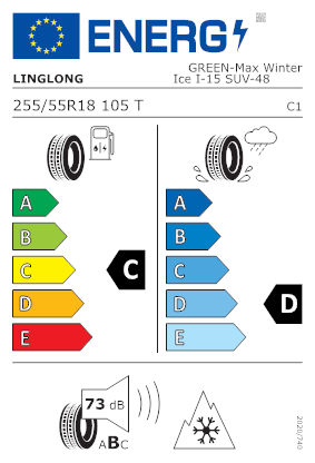 Etichetta per gomma: LINGLONG, GREEN-MAX WINTER ICE I-15 SUV NORDIC COMPOUND M+S 3PMSF 255/55 R18 105T Invernali