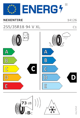 Etichetta per gomma: ROADSTONE, WINGUARD SPORT XL RPB M+S 3PMSF 255/35 R18 94V Invernali