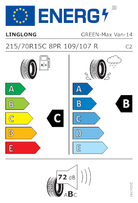 Etichetta per gomma: LINGLONG, GREENMAX VAN 215/70 R15C 109R Estive