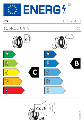 Etichetta per gomma: CST, CL31N Trailermaxx Eco 155/80 R13 84N Estive