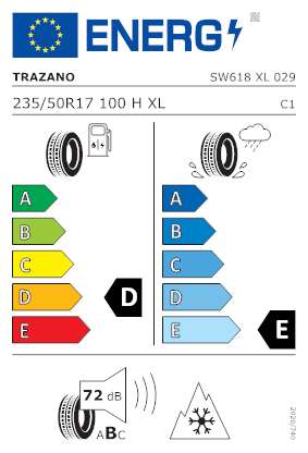 Etichetta energetica pneumatico TRAZANO SW618 SNOWMASTER M+S