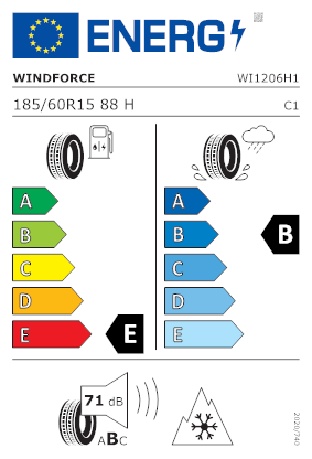 Etichetta per gomma: WINDFORCE, SNOWBLAZER XL 185/60 R15 88H Invernali