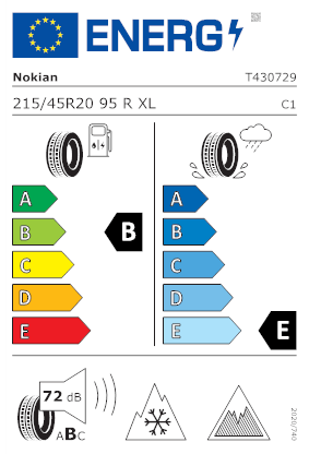 Etichetta per gomma: NOKIAN, NOKIAN HAKKAPELIITTA R3 XL M+S 3PMSF DOT21 215/45 R20 95R Invernali