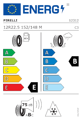 Etichetta energetica pneumatico PIRELLI TR25