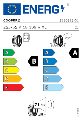Etichetta per gomma: COOPER, ZEON 4XS SPORT 255/55 R18 109V Estive