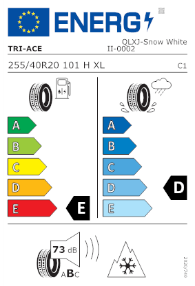 Etichetta per gomma: TRI-ACE, Snow White II 255/40 R20 101H Invernali